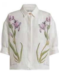 Alberta Ferretti - Overhemd Met Bloemenprint - Lyst