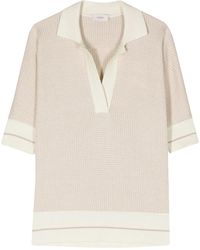 Agnona - Houndstooth-Pattern Polo Shirt - Lyst