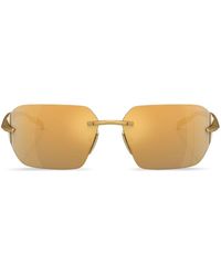 Prada - Logo-engraved Frameless Sunglasses - Lyst