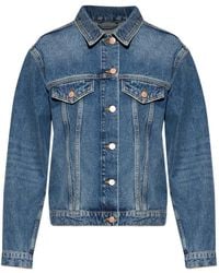 Emporio Armani - Button-Up Denim Jacket - Lyst