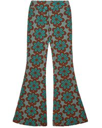 La DoubleJ - New Meditation Flared Broek Met Bloemenprint - Lyst