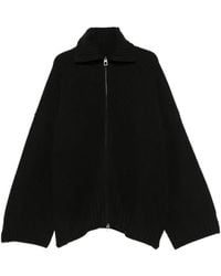 Frankie Shop - Veda Ribbed-Knit Zip-Fastening Cardigan - Lyst