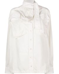 Lemaire - Neck-tie Button-up Shirt - Lyst