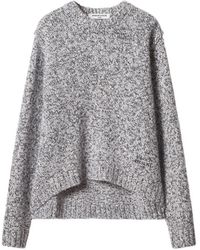 Maison Kitsuné - Pull En Maille Chinée À Logo Brodé - Lyst