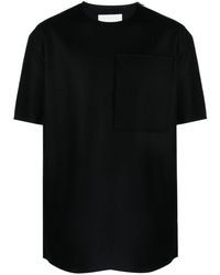 Jil Sander - T-shirt en laine à détail de zip - Lyst