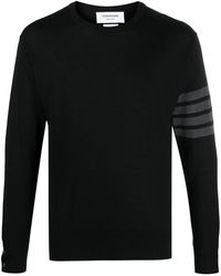 Thom Browne - Fine Merino Wool 4-Bar Classic Crewneck Pullover - Lyst