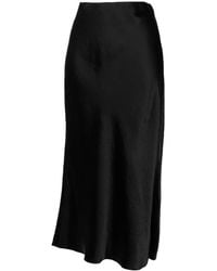 Vince - Black 'side Slit Midi Skirt' - Lyst