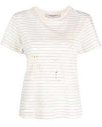 Golden Goose - Stripe-print Cotton T-shirt - Lyst