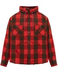 DIESEL - Distressed-Hooded Shirt - Lyst