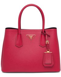Prada Kleine 'Double' Handtasche - Rot