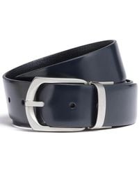 ZEGNA - Cinturón con logo grabado reversible - Lyst
