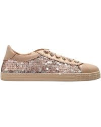 Agl Attilio Giusti Leombruni - Sequinned Leather-Panel Sneakers - Lyst