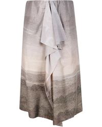 Pierre Louis Mascia - Adastrgum Draped Silk-Blend Skirt - Lyst
