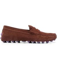 Tod's - Gommino Suede Loafers - Lyst