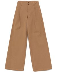 Chloé - Pantaloni A Gamba Ampia E Vita Alta - Lyst