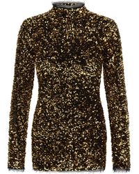 Roberto Cavalli - Sequin-Embellished Mini Dress - Lyst