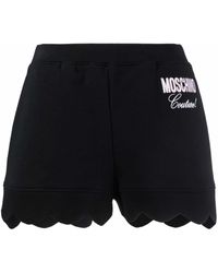 Moschino - Couture Logo-embroidered Mini Shorts - Lyst