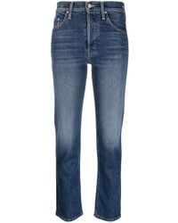 Mother - Cropped-Jeans mit hohem Bund - Lyst
