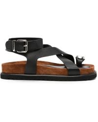 ADRIANNA FERETTI - Buckle-Fastening Crossover-Strap Sandals - Lyst