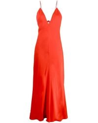 Stella McCartney - V-Neck Floor-Length Dress - Lyst