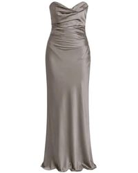 The Sei - Cowl-Neck Ruched Maxi Gown - Lyst