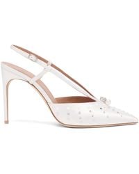 Malone Souliers - 90Mm Crystal-Pearl Embellished Pumps - Lyst