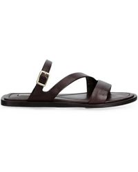 GANT - Buckle-Fastening Leather Sandals - Lyst