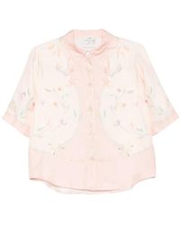 forte_forte - Floral-Print Silk Shirt - Lyst