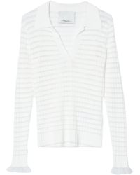 3.1 Phillip Lim - Ribbed-Knit Polo-Neck Top - Lyst