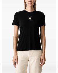 ARMANI EXCHANGE - Logo-Plaque T-Shirt - Lyst