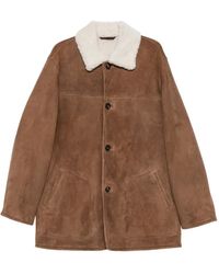 Manzoni 24 - Manteau À Col En Peau Lainée - Lyst