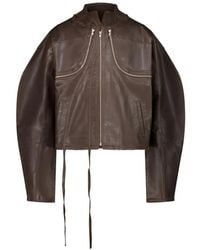 OTTOLINGER - Zip Glazed Denim Jacket - Lyst