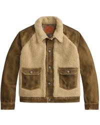 RRL - Shearling Cotton Jacket - Lyst