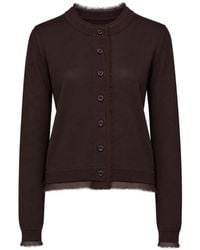 Kaos - Raw-Edge Long-Sleeve Cardigan - Lyst