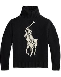 Polo Ralph Lauren - Intarsien-Pullover mit Polo Player - Lyst