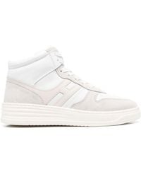 Hogan - High-Top-Sneakers mit Logo-Patch - Lyst