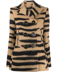 Paco Rabanne Tailored Double-breasted Felt Coat - Brown