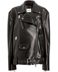 KHAITE - Hansel Belted Leather Jacket - Lyst