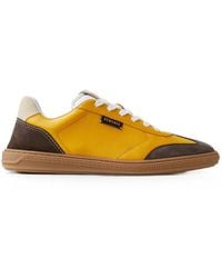 Versace - Greca Court Nappa & Suede Sneakers - Lyst