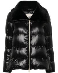 Herno - Quilted Jacket With Faux-Fur Collar For - Lyst