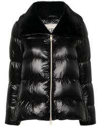 Herno - Quilted Jacket With Faux-Fur Collar For - Lyst