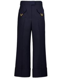 Valentino Garavani - Vlogo Signature Turn-Up Cuff Trousers - Lyst