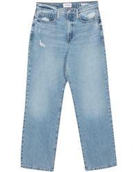 FRAME - Distressed-effect Straight-leg Jeans - Lyst