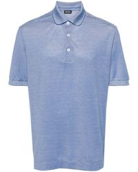 Zegna - Mélange-effect Polo Shirt - Lyst