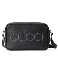 Gucci - Mini Logo-Appliqué Leather Shoulder Bag - Lyst