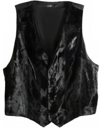 SAPIO - Cavallino Velvet Effect Gilet - Lyst