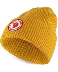 Fjallraven - Logo-Patch Ribbed-Knit Beanie Hat - Lyst