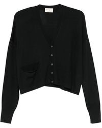 Ma'ry'ya - V-Neck Patch-Pocket Cardigan - Lyst