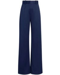 Another Tomorrow - Wide-Leg Tailored Trousers - Lyst