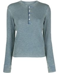 RRL - Long-Sleeved Fine-Ribbed T-Shirt - Lyst